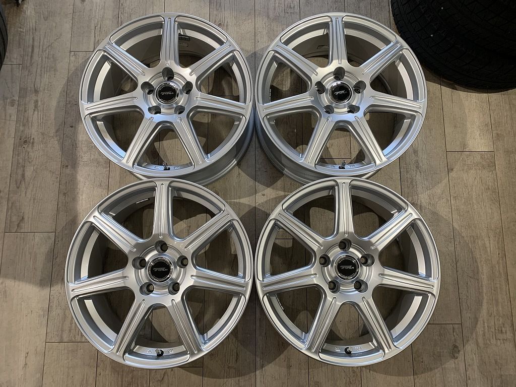 BRIDGESTONE　TOPRU R7 17インチ　美品！！ BRIDGESTONE TOPRUN R7 ホイール 4本 7J-17 PCD100 5穴 +53 ハブ