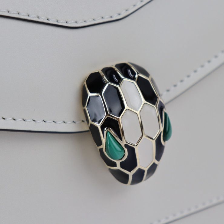 Riz様専用 BVLGARI ブルガリ ハンドバッグ レザー アイボリー