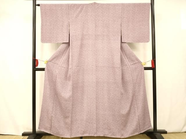 平和屋着物●重要無形文化財　人間国宝　中村勇二郎　上質な小紋　作家物　枝葉文　正絹　逸品　AAAW8497fw 平和屋着物○重要無形文化財 人間国宝 中村勇二郎 上質な小紋 作家物