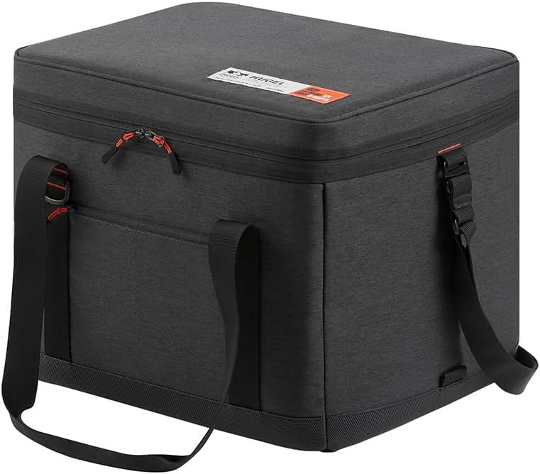 アイリスオーヤマ HUGEL エアロゲルソフトクーラーボックス 25L|40L AGSC-25C|40C チャコールグレー エアロゲル クーラーバッグ 超保冷 5.1|5.4日保冷 超冷却 折り畳み