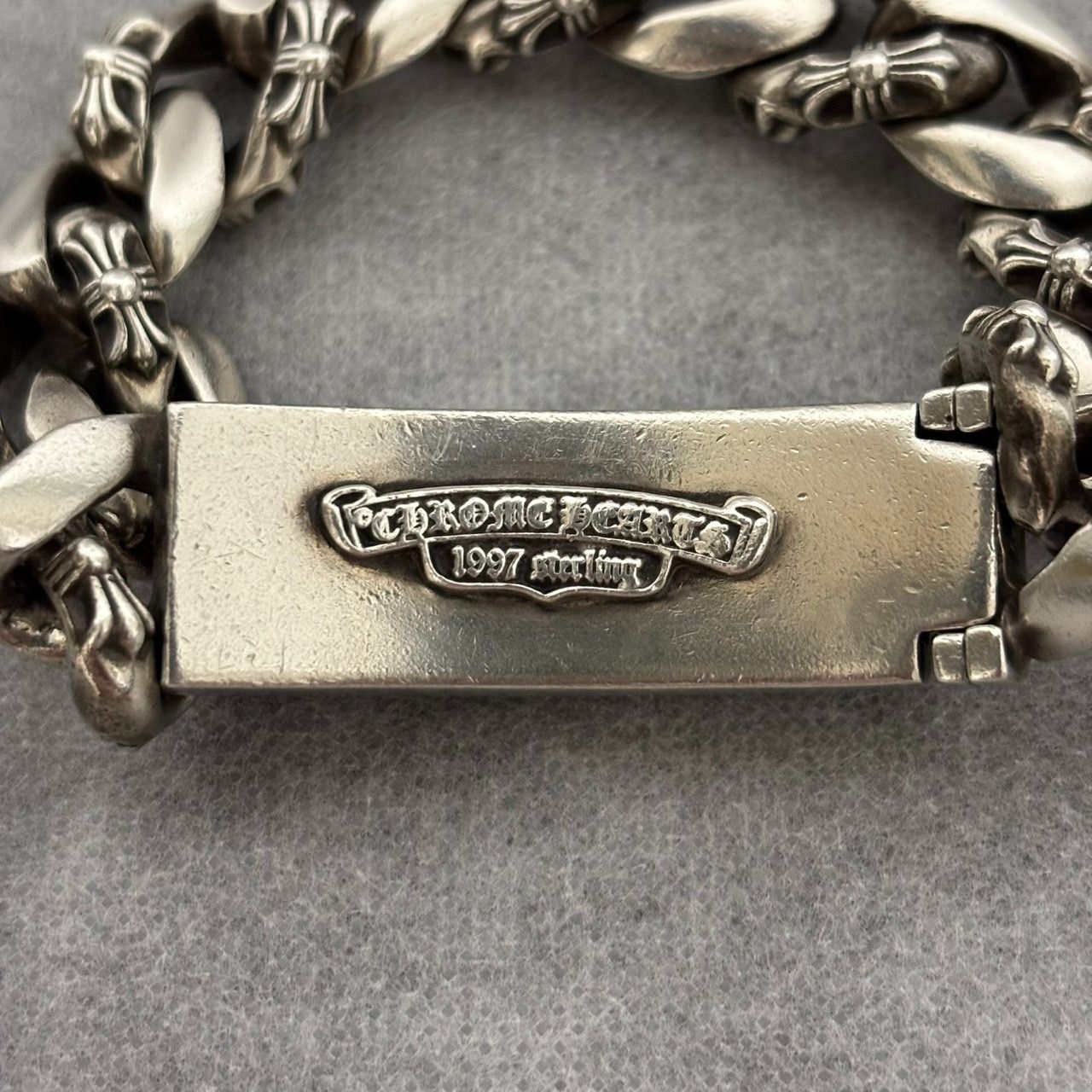 再度値下げしました　クロムハーツ　ID フローラルクロス　13リンクス クロムハーツ フローラルクロス IDブレスレット ファンシー 13LINK