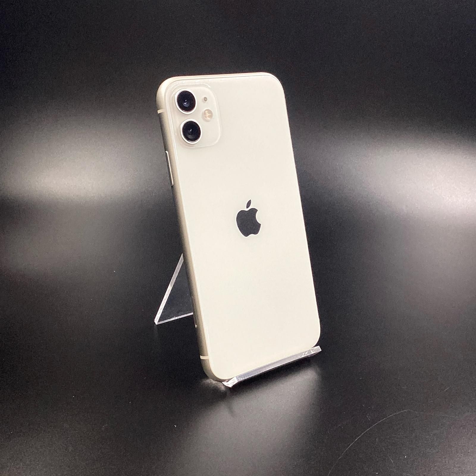 【全額返金保証】【最速発送】Apple iPhone 11 128GB ホワイト au 白ロム 動作確認済 90%