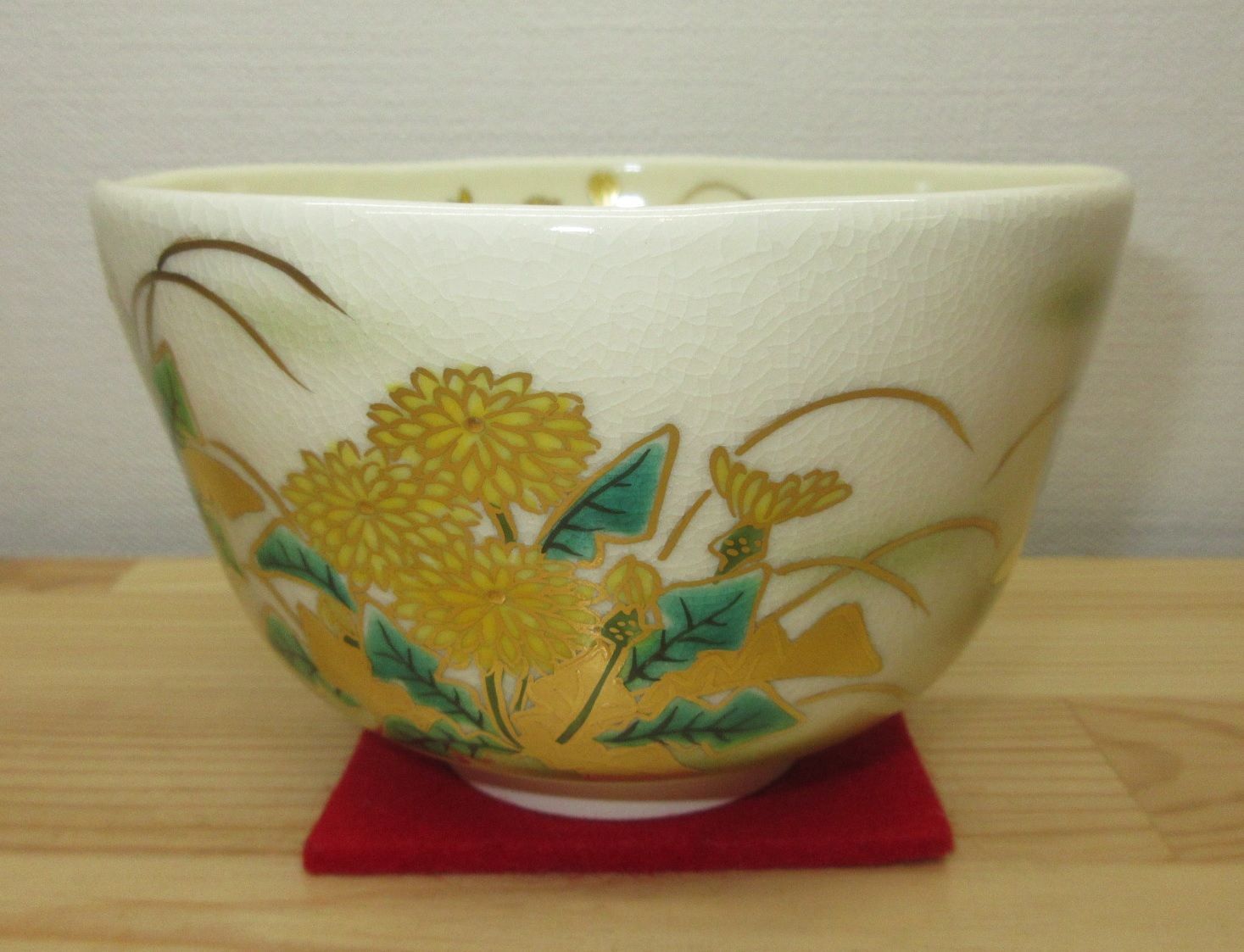 逢絢亭・新品】茶道具 茶碗 京焼 蒲公英（たんぽぽ）の図 富永玄