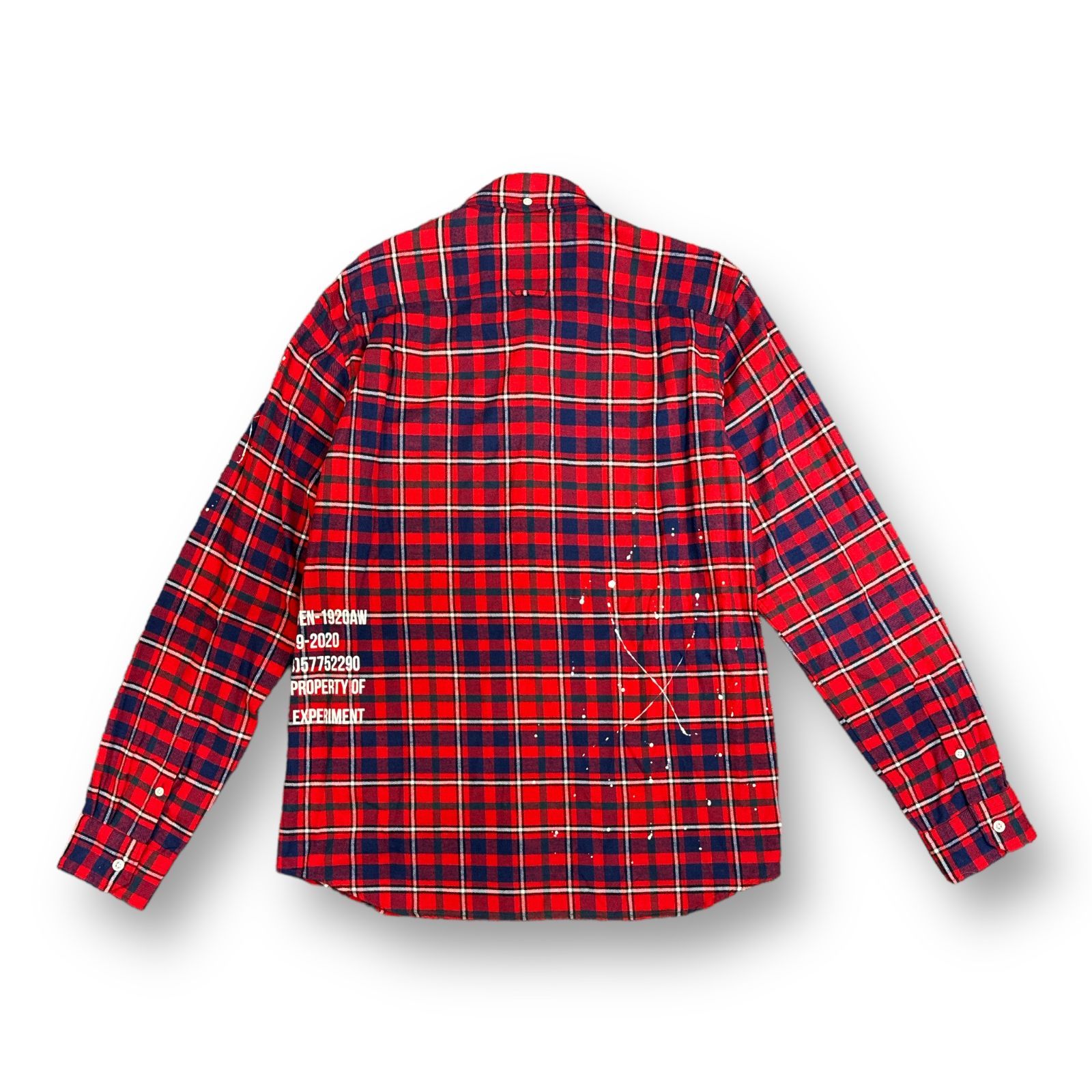 定価30800円 uniform experiment 19AW FLANNEL CHECK DRIPPING B.D ...