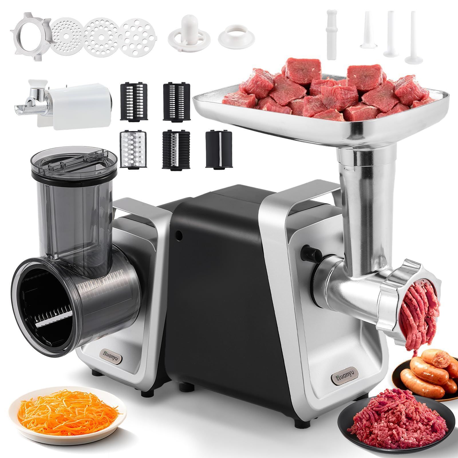 新着商品 腸詰め器 味噌作り ソーセージ作り 牛肉|鶏肉|大豆|ヌードル 挽肉 肉挽き器 ホームキッチン用 ミンチ 野菜スライサー 家庭 みじん切り 3|5|7mmプレート 業務用 350W ミンチ機 お手入れ簡単 ミートミンサー Huanyu