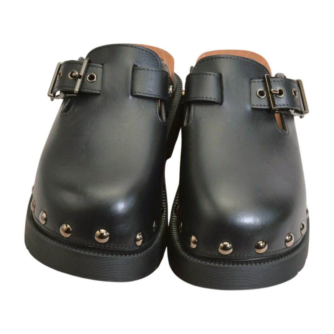 クリスチャンディオール Christian Dior クエイク レザー クロッグ サンダル サボ シューズ DIORQUAKE ブラック レディース F-YA1131