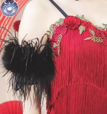 フロート　羽根　ターキー 　リボン 社交ダンス 　ブラック 新品 未使用 新作 フロート 羽根 ターキー リボン 社交ダンス ブラック