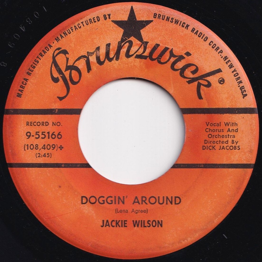 Jackie Wilson Night / Doggin' Around Brunswick US 9-55166 206093