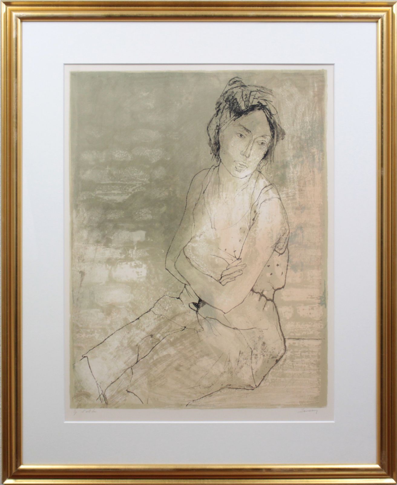 ジャン・ジャンセン『憂鬱』リトグラフ【真作保証】 絵画 ジャン・ジャンセン『憂鬱』リトグラフ【真作保証】 絵画 - メルカリ