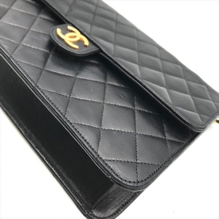 シャネル ココマーク マトラッセ プッシュロック チェーンショルダーバッグ ラムスキン レディース CHANEL 【1-0264485】 CHANEL - シャネル ココマーク マトラッセ プッシュロック チェーン