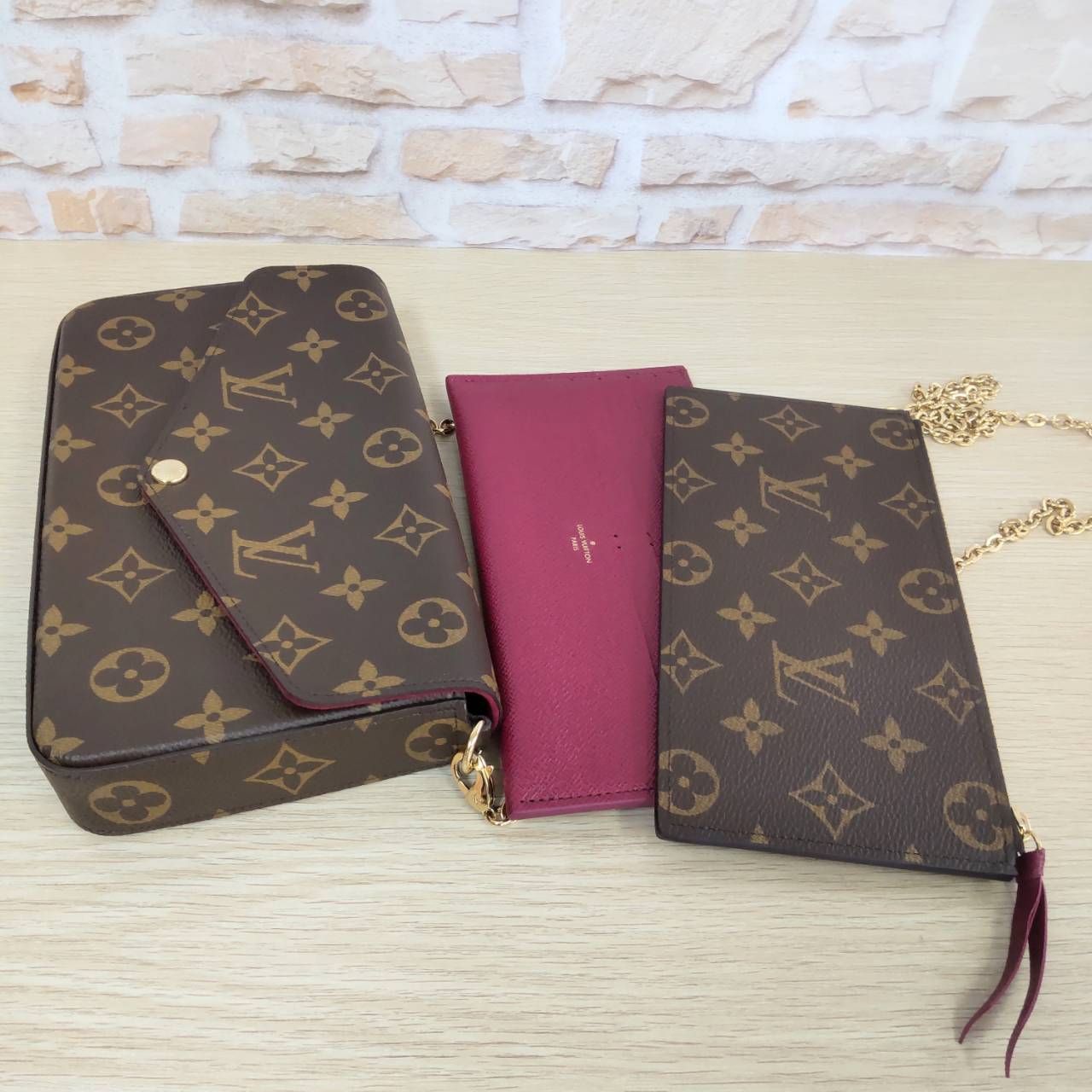 鑑定済・極美品】ルイ・ヴィトン LOUIS VUITTON チェーンウォレット 