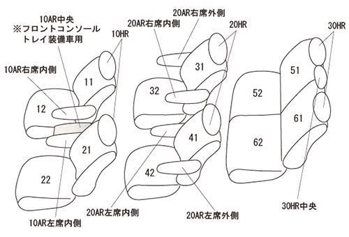 41ETJ1585K】クラッツィオ シートカバー 全席セット ノアノア