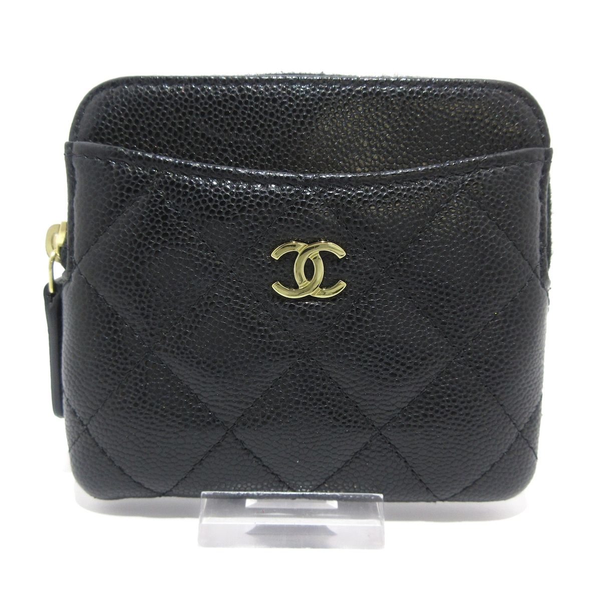 CHANEL シャネル コインケース マトラッセ AP0261 黒 ゴールド金具
