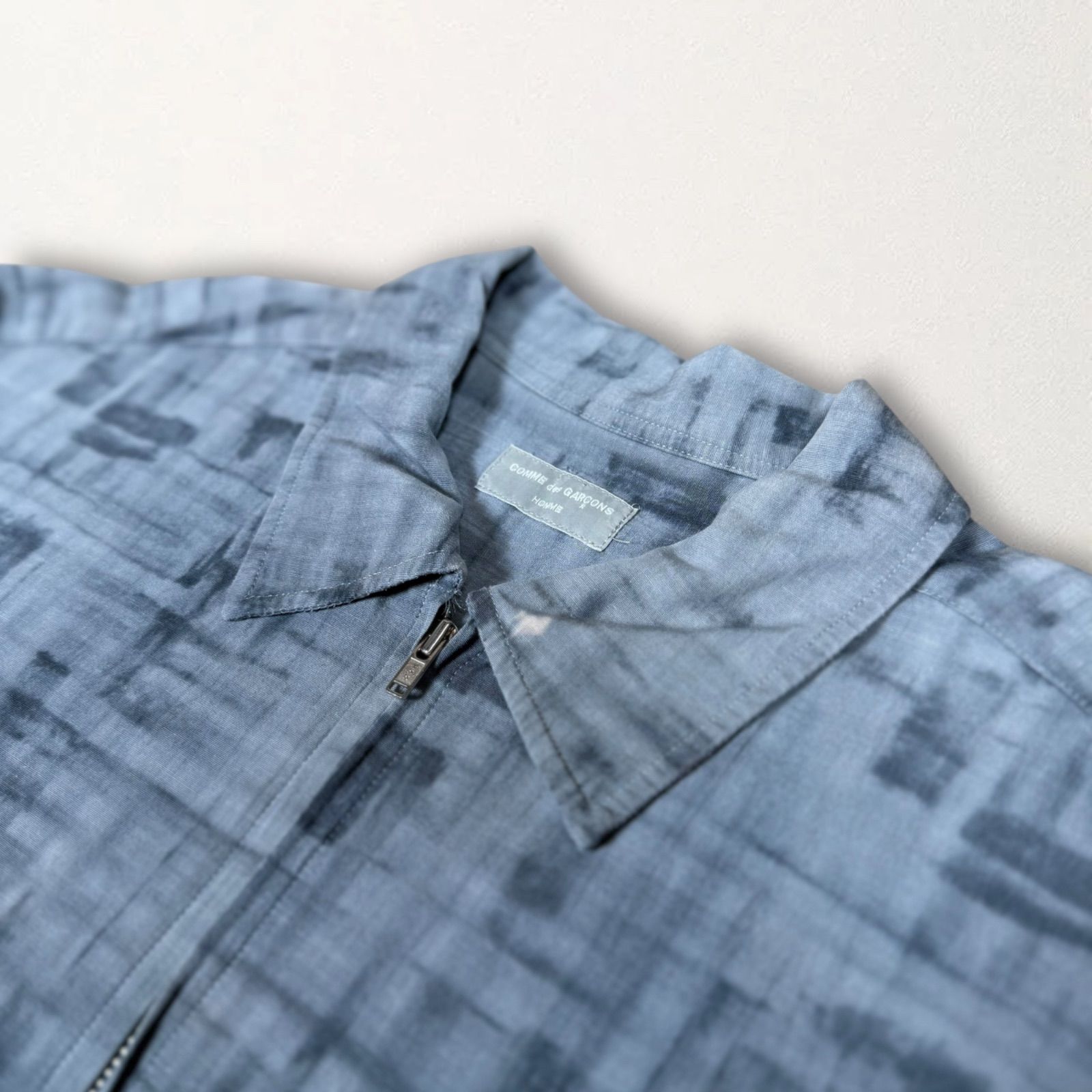 93SS COMME des GARCONS HOMME 田中オム ムラ染め レーヨンジップ 