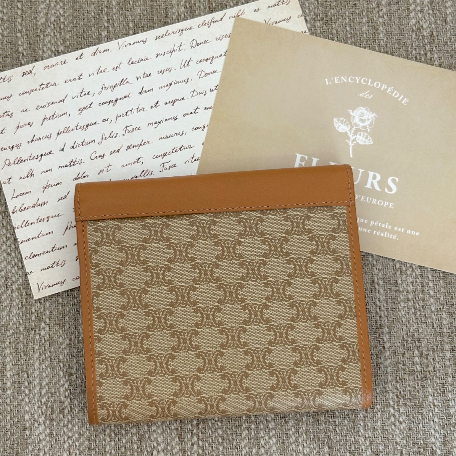 【極美品】CELINE　セリーヌ　マカダム柄　コインケース　ウォレット　レザー CELINE - 【中古】 セリーヌ コインケース マカダム デニム