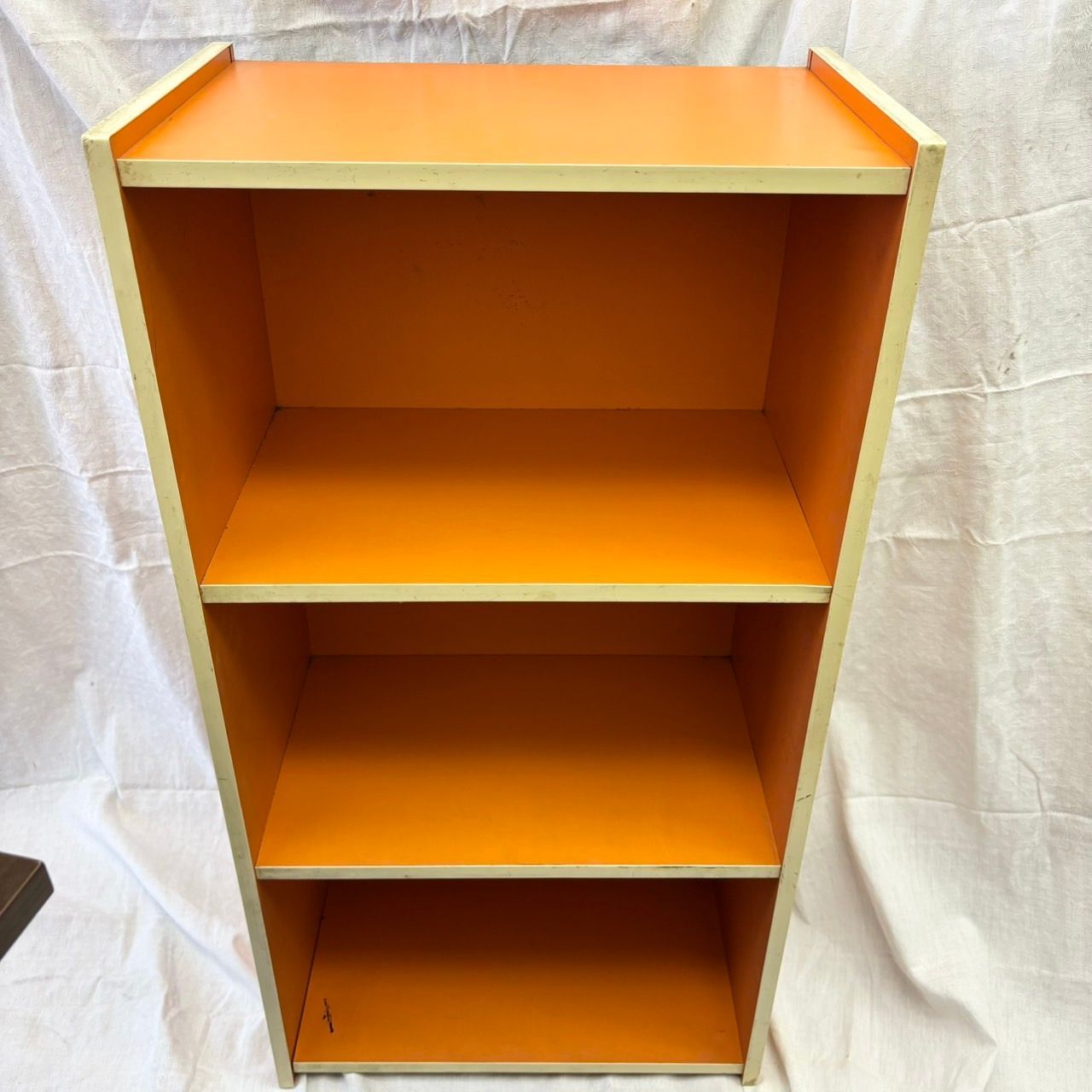 昭和レトロ 本棚 引き出し3段 レトロポップ シェルフ オレンジ　付属付き 193 昭和レトロポップ かわいい オレンジ棚 カラーボックス 3段 レトロ