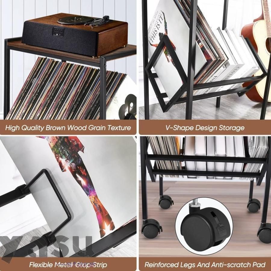 アイアンレコードスタンド サイズ変更可能 レコードラック レコード台