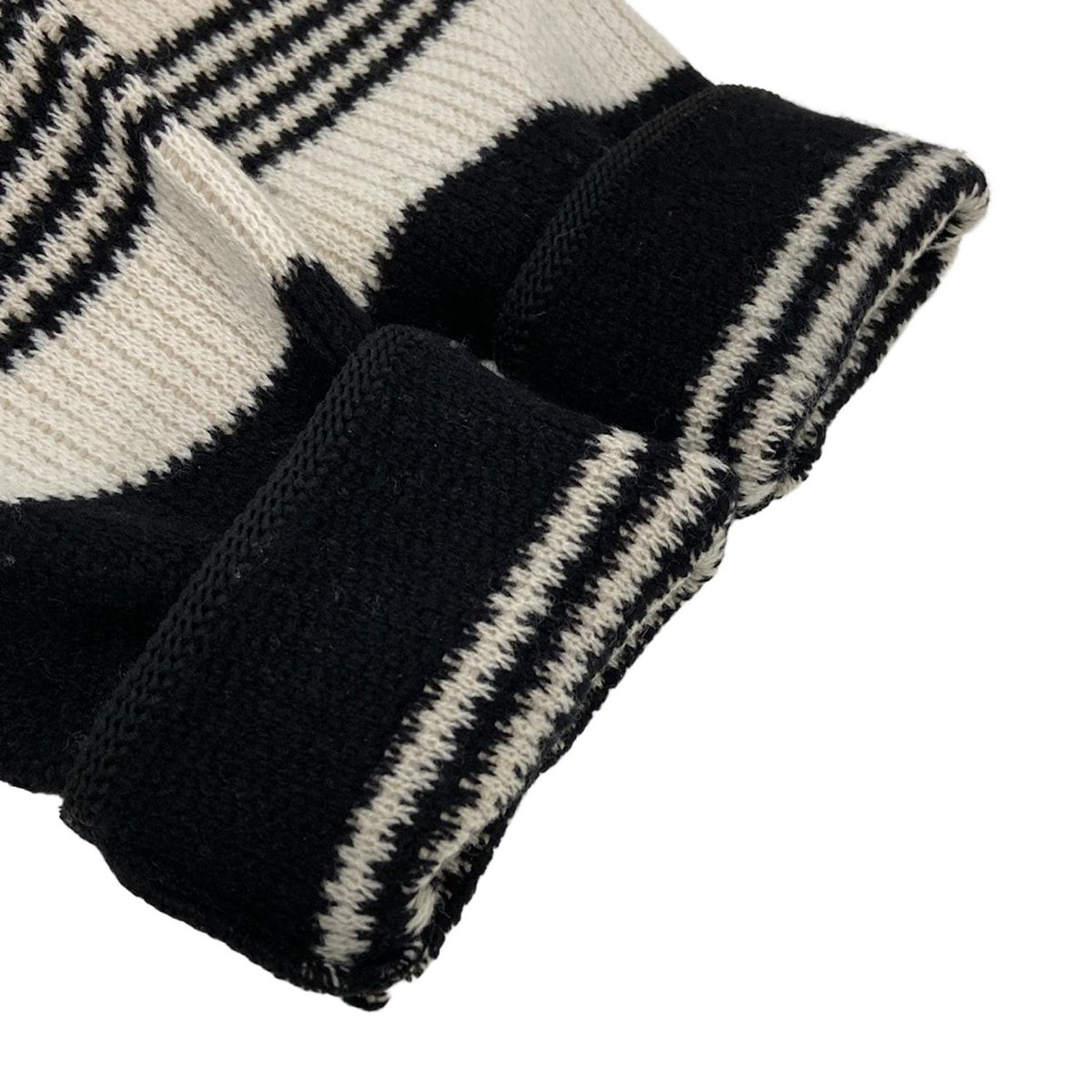 【新作入荷】特価 VERMEIL par iena ヴェルメイユ パー イエナ 長袖セーター レディース - アイボリー×黒 ハイネック|ボーダー 今日のコーデ