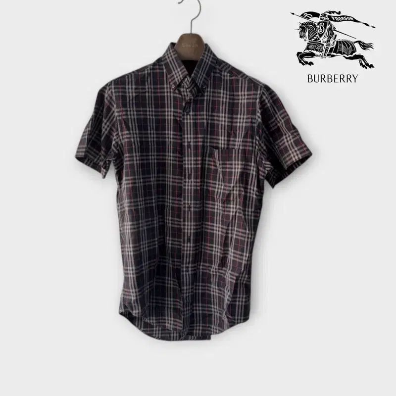 BURBERRY バーバリー★シルク　ノバチェック 半袖ワンピース　ネイビー S BURBERRY(バーバリー ) ノヴァチェック 半袖 シャツ ネイビー