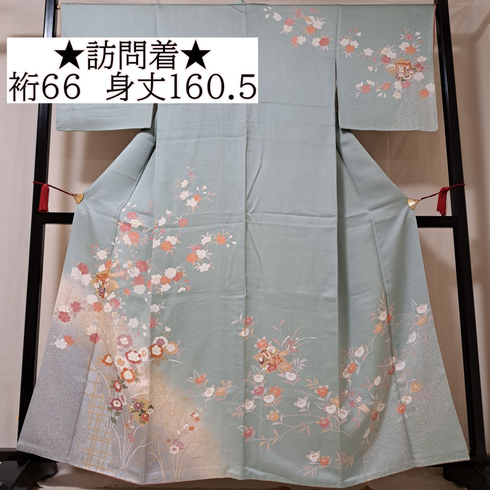 平和屋着物▽久留米絣 単衣 流水文 綿 逸品 AAAY7714jd