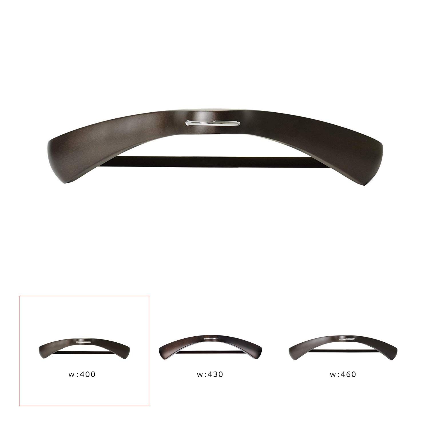 ナカタハンガー 小さめ木製メンズ スーツハンガー 5本組 フェルトバー スモークブラウン SET-01 400mm MARWIL-DEMENAGEMENTS_CH