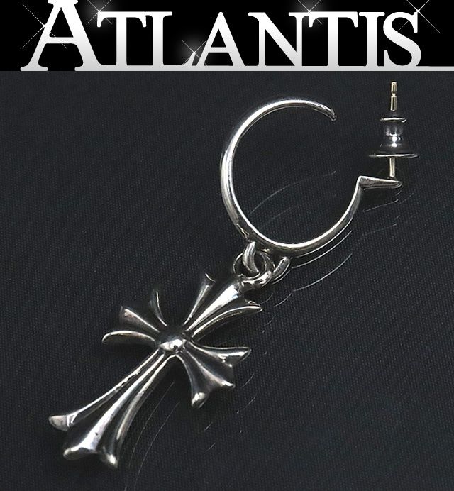 CHROME HEARTS 銀座店 クロムハーツ タイニー CHクロス フープ ピアス シルバー SV925 100468