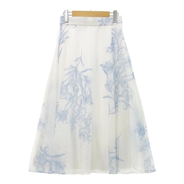 新品未使用タグ付き　セルフォード フラワープリントタックフレアスカート 36 CELFORD（セルフォード）の「フラワープリントタックフレアスカート