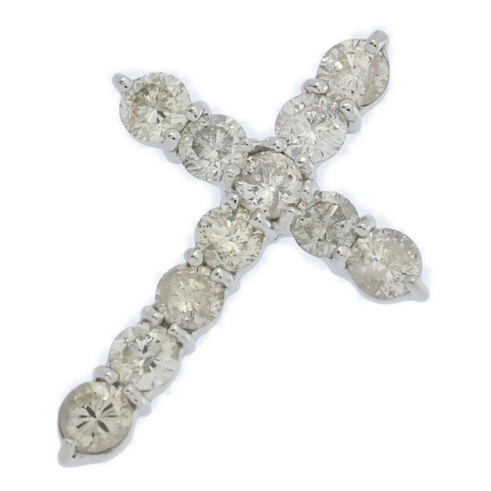 1ct/クロスモチーフ・ダイヤモンド ペンダントトップ/Pt900-1.1g