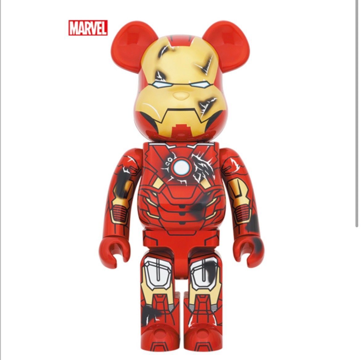 MEDICOM TOY MARVEL BE@RBRICK IRON MAN MARK Ⅶ DAMAGE Ver. 1000% メディコムトイ マーベル ベアブリック アイアンマン ダメージ 未使用