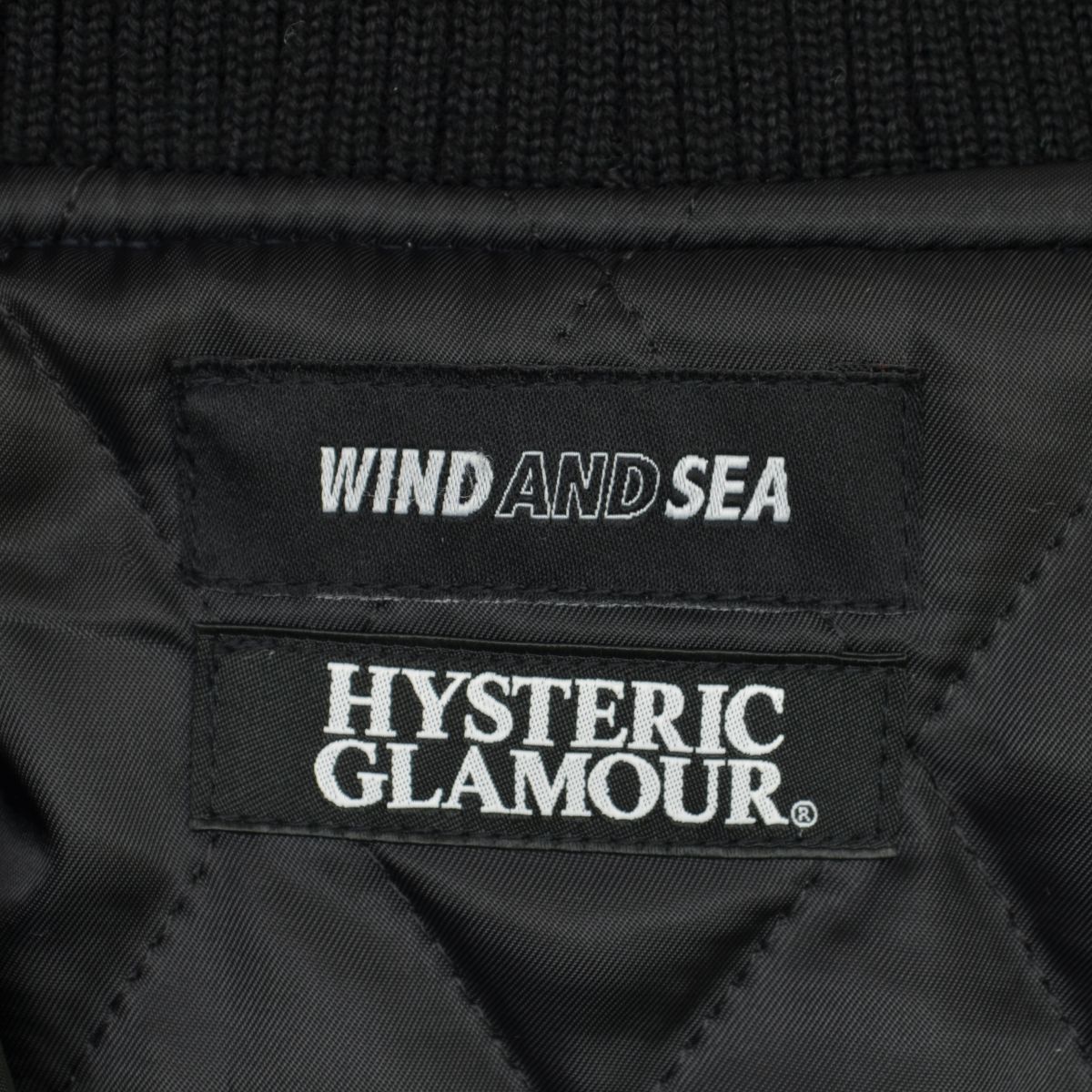 M【WIND AND SEA × HYSTERIC GLAMOUR / ウィンダンシー × ヒステリックグラマー】WDS-HYS-01 19AW  WDS STADIUM JUMPER スタジアムジャンパー スタジャン ベースボールジャケット 木村拓哉 - メルカリ