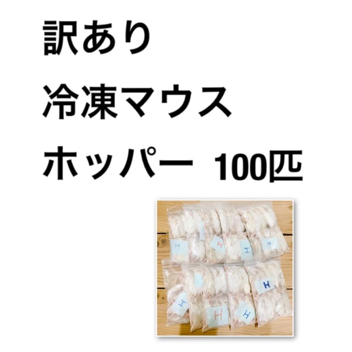 国産冷凍マウス ホッパー 100匹 - 爬虫類