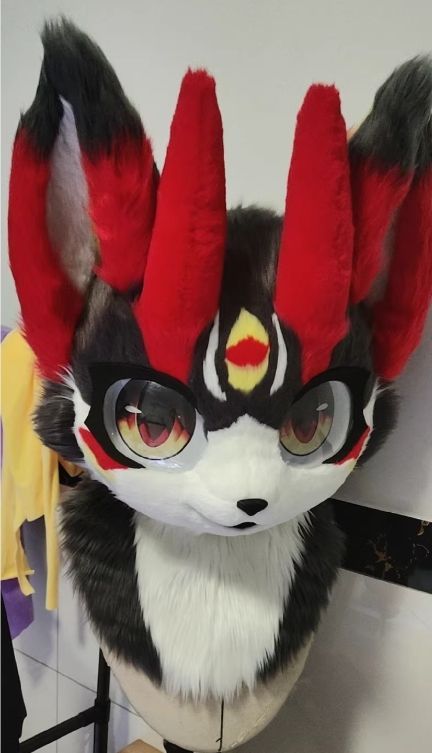 着ぐるみヘッド ドラゴン NO.87 赤 全頭ヘッド ケモノ マスク ファースーツ ぬいぐるみ コスプレ コスチューム kigurumi