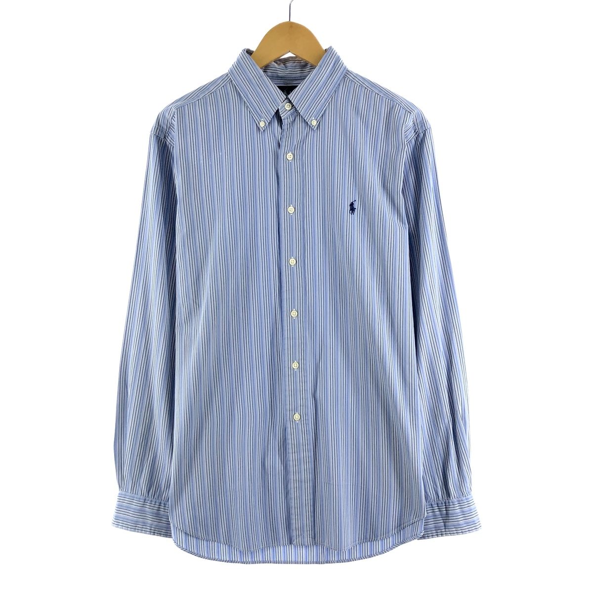 古着 ラルフローレン Ralph Lauren CLASSIC FIT クラシックフィット 長袖 ボタンダウンストライプシャツ メンズXL/eaa375503