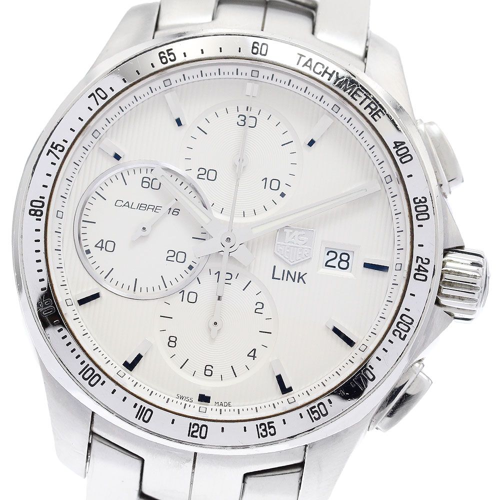 タグホイヤー TAG HEUER CAT2011 リンク キャリバー16 クロノグラフ 自動巻き メンズ保証書付き_905010