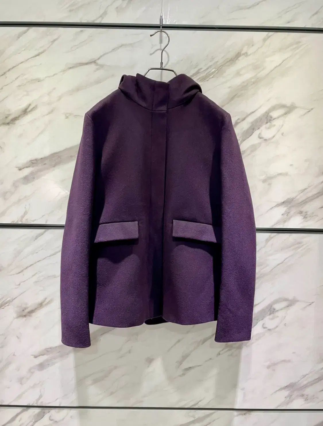 44 ー 55 cos ウール フード付きジップアップジャケット ♥