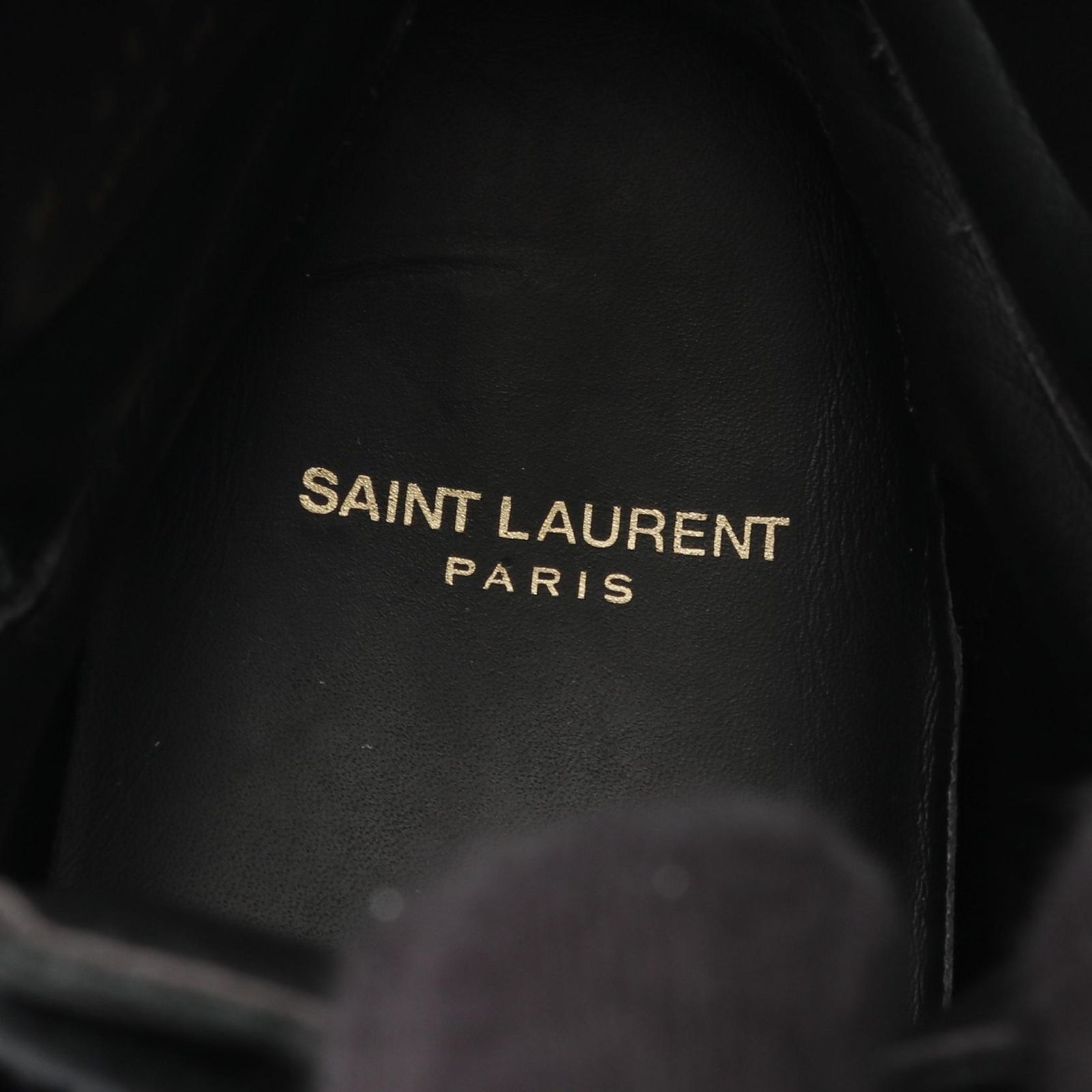 サンローラン カーフレザースニーカー ブラック SAINT LAURENT ブラックレザー スニーカー