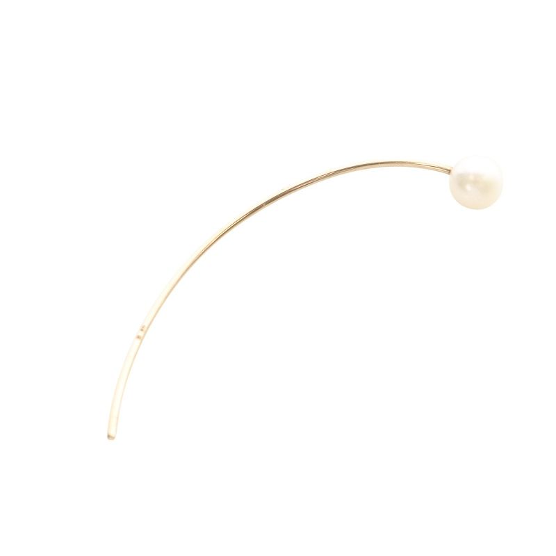 ヒロタカ Hirotaka パール アローピアス 片耳用 K10YG イエロー  