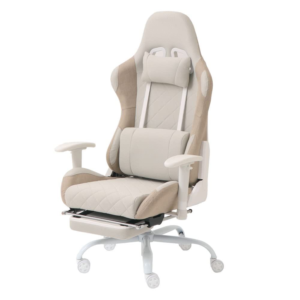 【新着商品】42-661 プロスト PROST キャスター付き フットレスト ラテベージュ アームレスト ハイバック リクライニング 360度 オフィスチェア ゲーミングチェア ヤマソロ 【同時購入で水筒プ