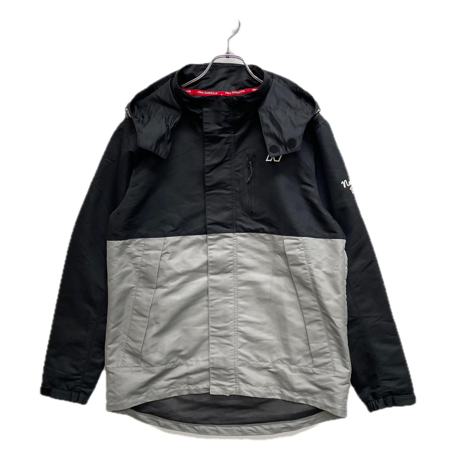 ♥品 メンズ ニューバランスゴルフ New Balance golf ブルゾン 5 L 黒×グレー バイカラー フルジップ マウンテン