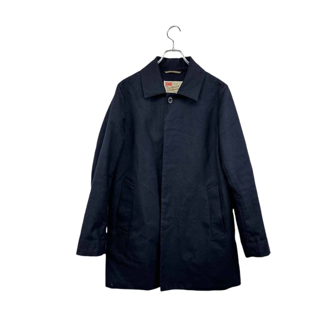 b974【Traditional Weatherwear】ステンカラーコート　紺 Traditional Weatherwear】別注 SELBY MID（ステンカラーコート