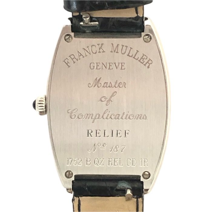 FRANCK MULLER フランクミュラー トノーカーべックス レリーフ 1752 B QZ REL CD 1R 腕時計 シルバー クオーツ シルバー文字盤【中古】 レディース FRANCK MULLER フランクミュラー トノーカーべックス レリーフ 1752 B