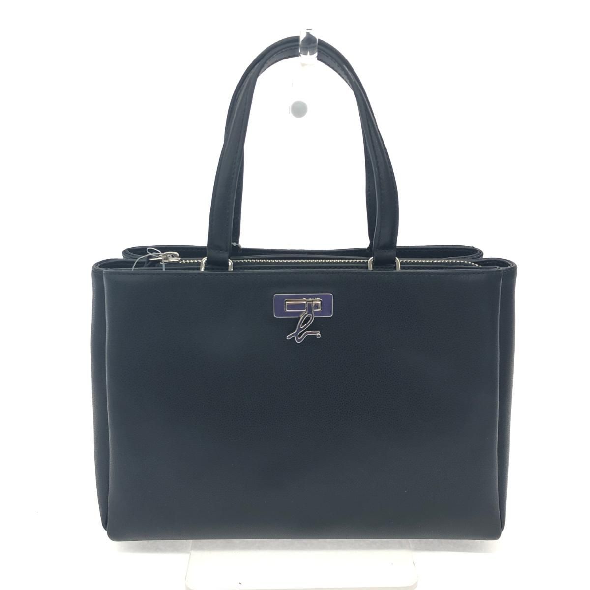 未使用品 agnes b. アニエスベー 2WAYトートバッグ ブラック レザー 