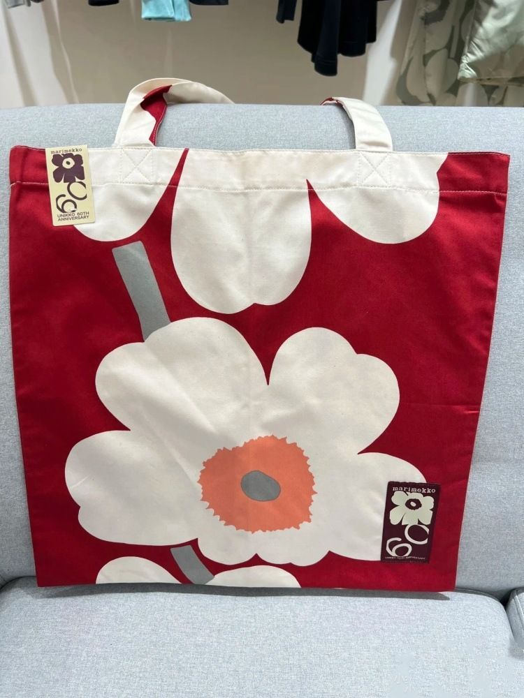 マリメッコ 花柄 エコバッグ 60周年記念 marimekko マリメッコ トートバッグ ウニッコ 60周年 Carrier
