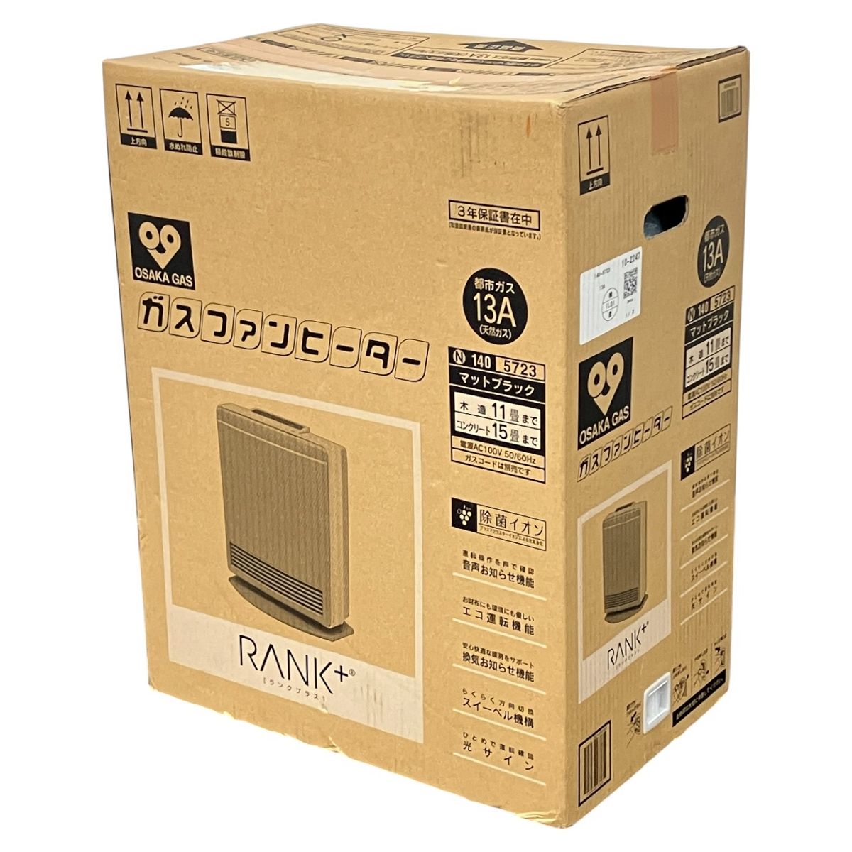 OSAKA GAS 大阪ガス N140-5723 ガスファンヒーター 木造11畳 コンクリート15畳 都市ガス 13A 家電 K10445582 WWW_KANDAIZUMI_COM