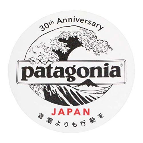 【在庫セール】丸 クリア 北斎 PATAGONIA ステッカー JAPAN 30周年 HOKUSAI 日本支社 WAVE patagonia(パタゴニア) シール