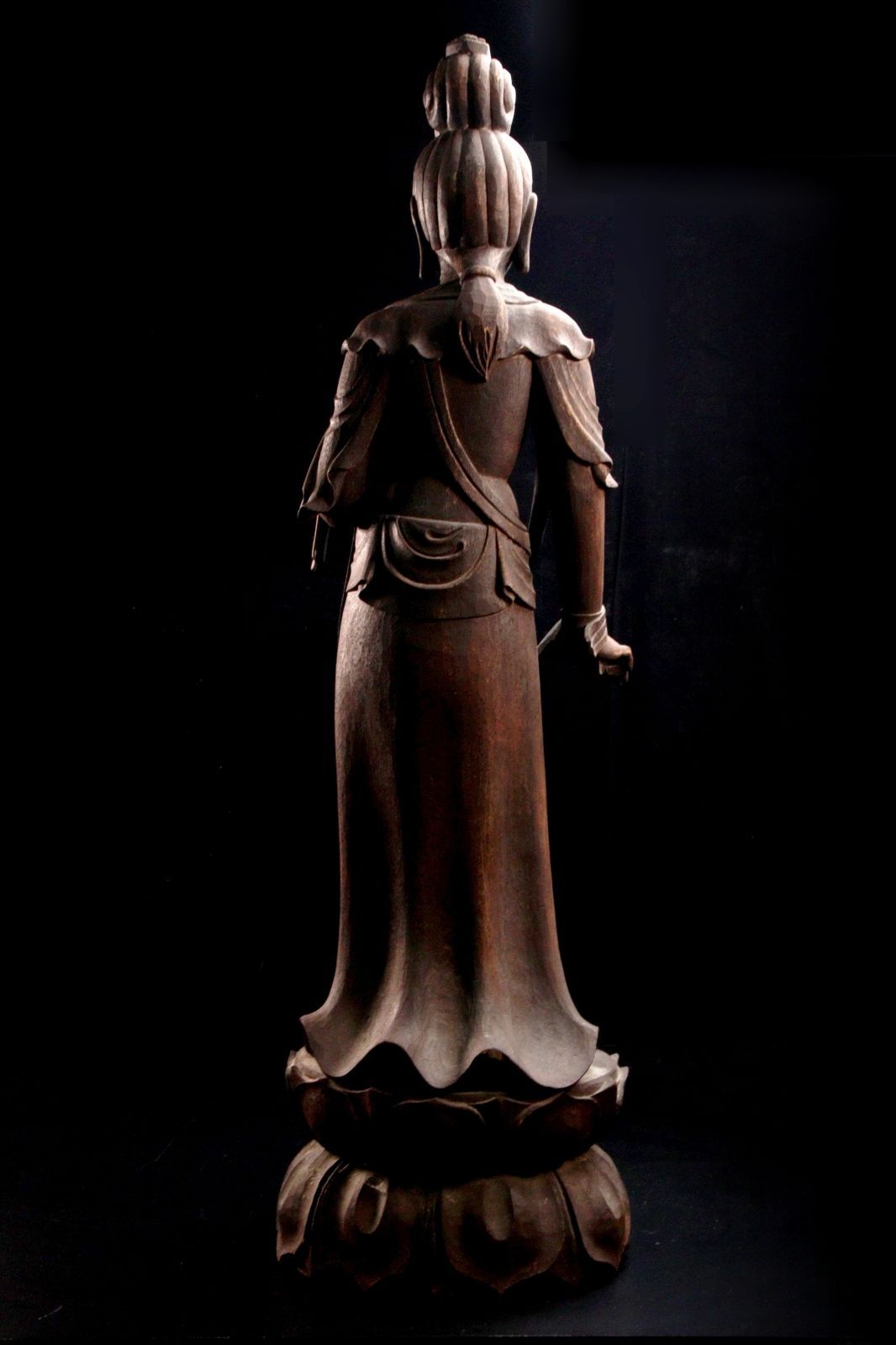 木彫 観音菩薩立像 特大79cm 仏像 仏教美術 唐物 骨董 古美術 楾