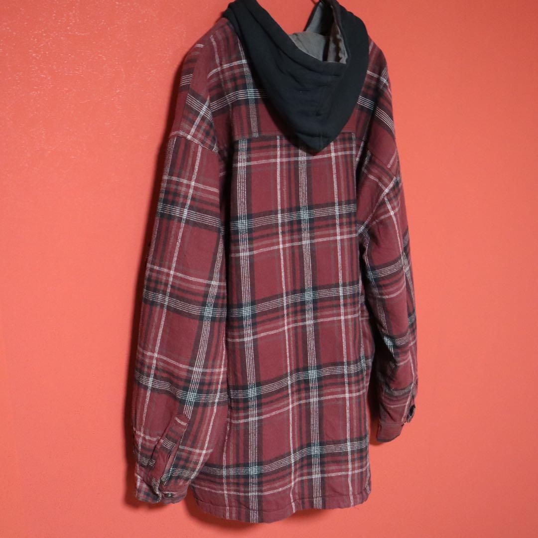 Dickies チェック柄 フード切替 2XL オーバーサイズ ジップコート 