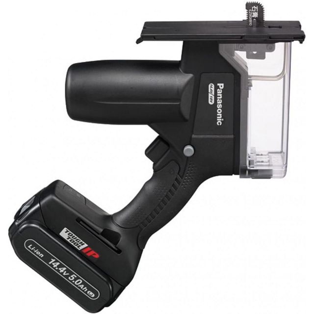 パナソニック 充電角穴カッター EZ45A3 デュアル 14.4V 18V対応 IP5X 木工15mm 石膏30mm切断 14.4V 5.0Ah ブラック EZ45A3LJ2F-B