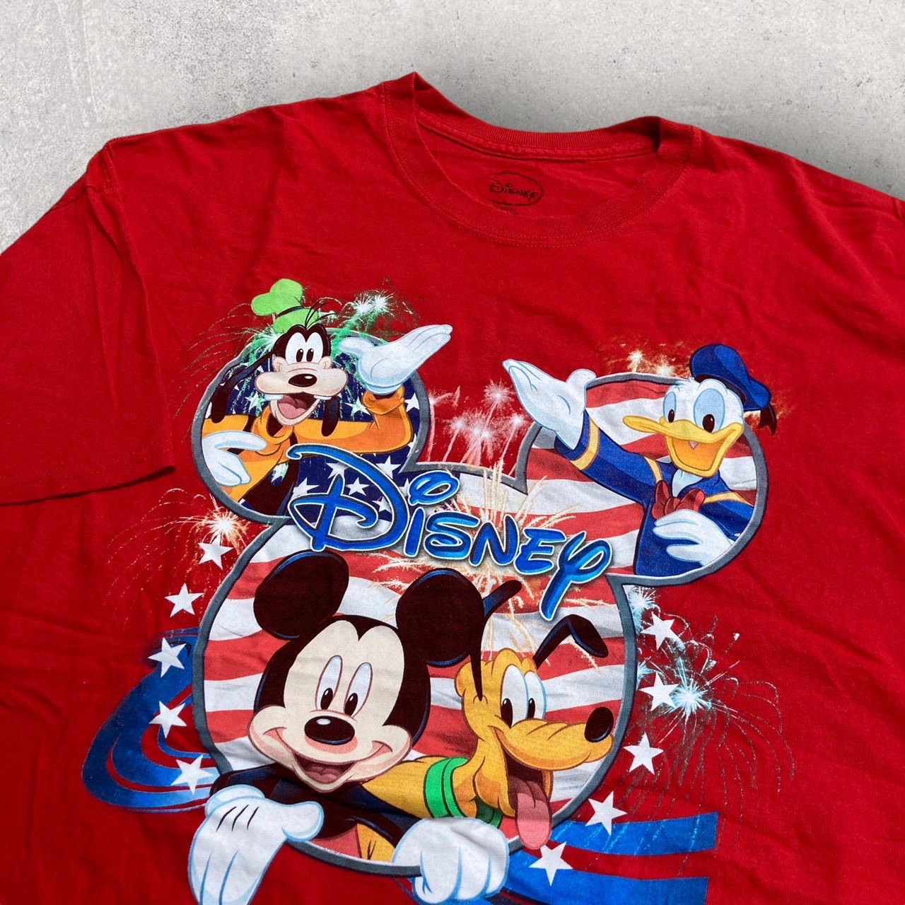 US古着 Disney ディズニー ミッキーマウス Tシャツ 2XL レッド - メルカリ