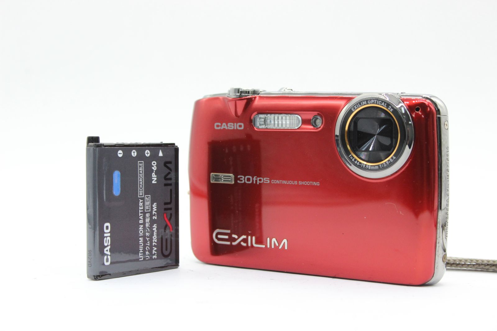 美品 返品保証】 カシオ Casio Exilim EX-FS10S レッド 3x